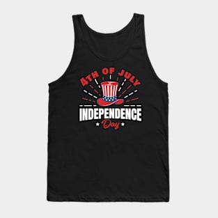 Stars and Stripes: Celebrate Independence Day with our Patriotic 4th of July Hat! Tank Top